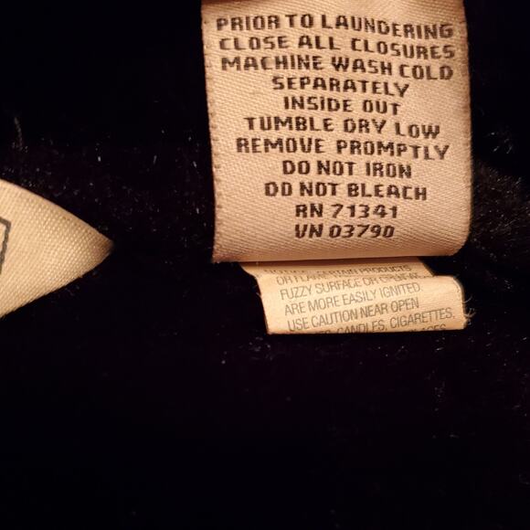 LLBean Warm  Black Faux Suede Embroidered Coat‎ Women's Size M - Picture 5 of 11